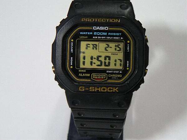 カシオ G-SHOCK DW-5600 スピードモデル 液晶 ゴールド クォーツ