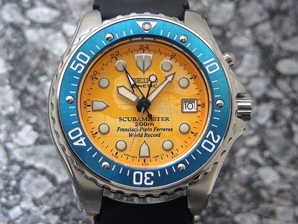 【2次電池交換済】SEIKO セイコー スキューバマスター ピピン限定モデル キネティック メンズ 腕時計 SBCW007 / 5M45-6A60