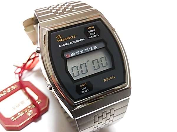 リコー RICOH 未使用 リクォーツ RIQUARTZ デジタルクロノ |  アンティーウオッチマンはROLEX（ロレックス）・OMEGA（オメガ）・TUDOR（チュードル）などアンティーク腕時計の委託通販専門店—時計 の委託・アンティーウオッチマン