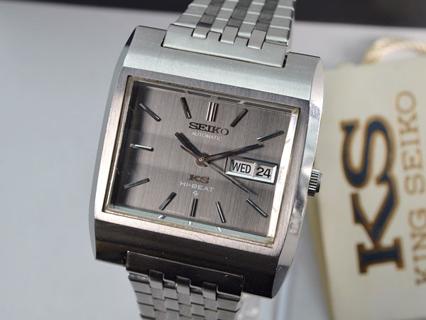 セイコー SEIKO 56KS キングセイコー HI-BEAT 希少角型ケース グレー ...