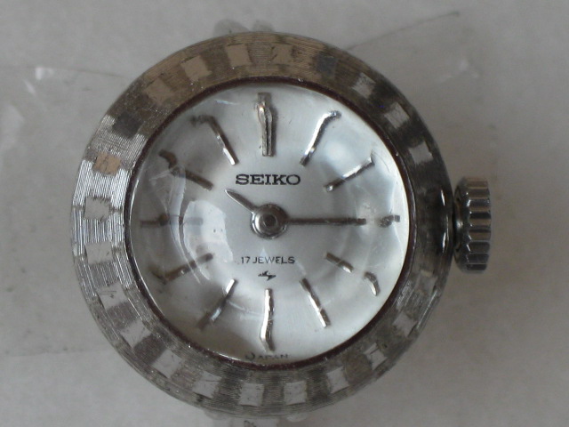 セイコー 指輪型時計 レディース 17石 手巻き 10-0630 カットガラス 