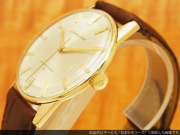 【美品】⭐️SEIKO 14K GOLD FILLED 23石腕時計シルバー