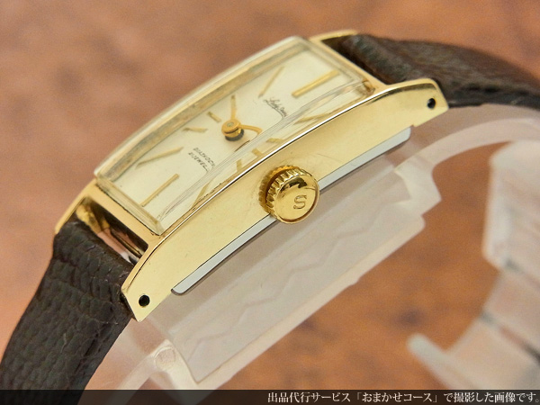 SEIKO/セイコー　diastick 手巻き時計　四角　金色　可動品