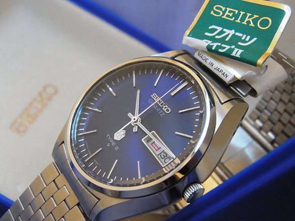 SEIKO TYPE Ⅱ ヴィンテージクオーツ メンズ ベルト延長金具付き現状品