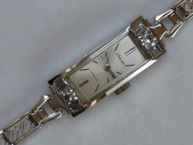 【送料無料】手巻腕時計 レディース　K14WG　セイコー アンティークレディース
