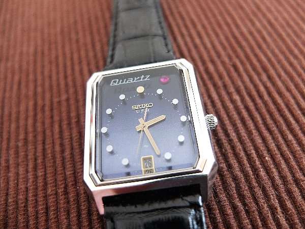 セイコー SEIKO 39クォーツ V.F.A. セコンドフラッシュ ブルー 美品