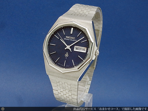 SEIKO 4843-7000 グランドクォーツ 特殊10角 シルバーベゼル