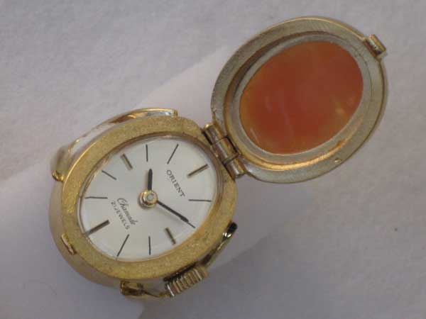 オリエント 指輪型時計 カメオ レディース 21石 手巻き リングウォッチ 
