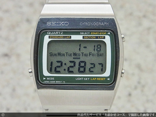 セイコー SEIKO デジタル クロノグラフ 初期デジタルウォッチ A229-5000 |  アンティーウオッチマンはROLEX（ロレックス）・OMEGA（オメガ）・TUDOR（チュードル）などアンティーク腕時計の委託通販専門店—時計 の委託・アンティーウオッチマン