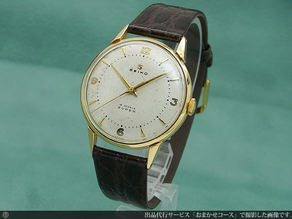 【純正一掃】希少 動作品 SEIKO セイコー SUPER K18 15JEWELS 手巻き アンティーク ヴィンテージ 腕時計 レディース 時計 昭和 レトロ その他