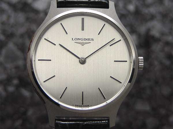 良品 LONGINES ロンジン シルバー 2針 手巻き メンズ - 時計