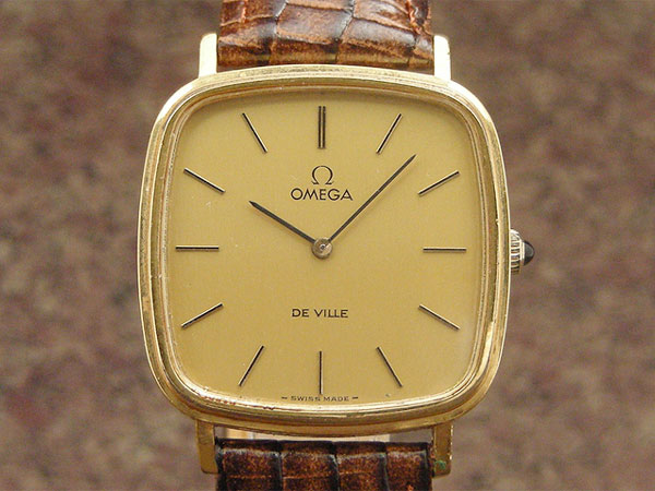素人保管品です【OH済】OMEGA オメガ デビル スクエア アンティーク手巻き腕時計