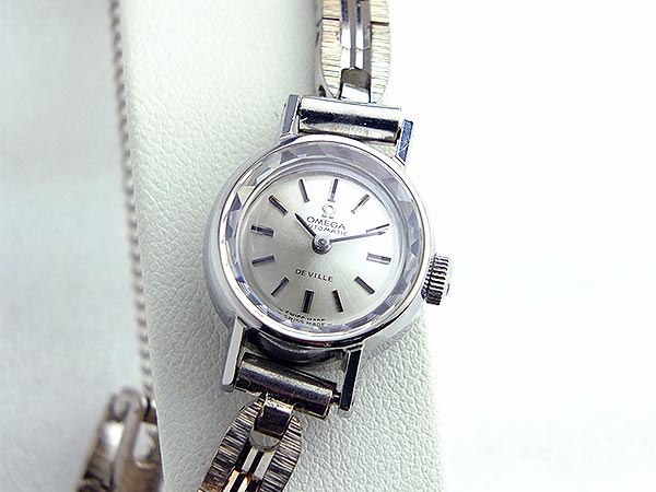 【希少品】OMEGA オメガ  カットガラス アンティーク 自動巻き 腕時計