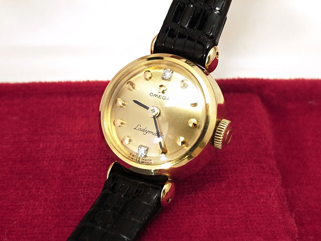 18k18金無垢オメガアンティークレディマティック手巻き腕時計OMEGA2489