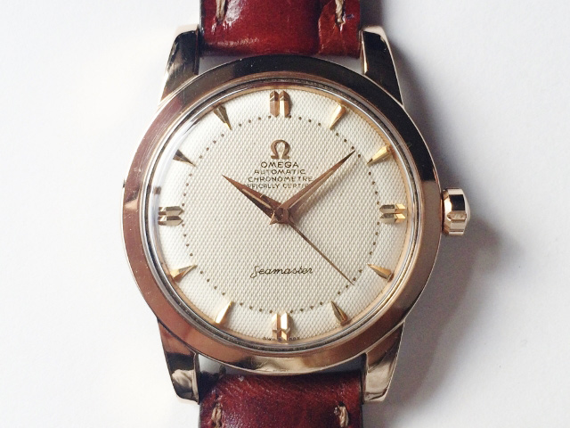 OH済 1950年製 オメガ ピンクゴールド シーマスターの元になった防水時計