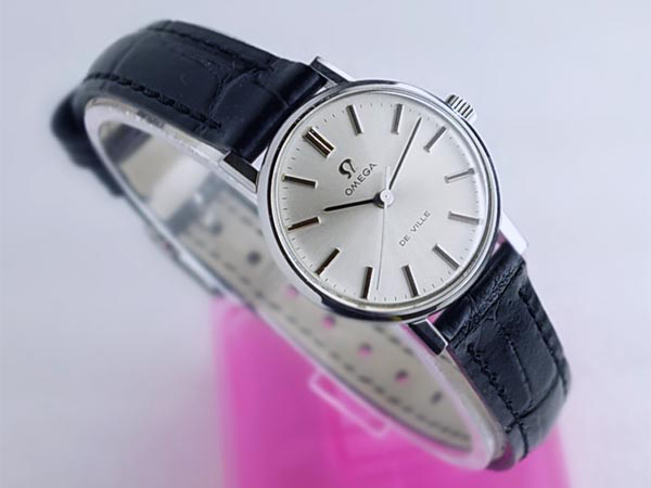特別価格 腕時計　オメガ　デビル　手巻　レディース　　銀黒　ヴィンテージ