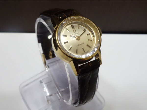 オメガ デビル カットガラス レディース 自動巻 Cal.661 | アンティーウオッチマンはROLEX（ロレックス）・OMEGA（オメガ ）・TUDOR（チュードル）などアンティーク腕時計の委託通販専門店—時計の委託・アンティーウオッチマン