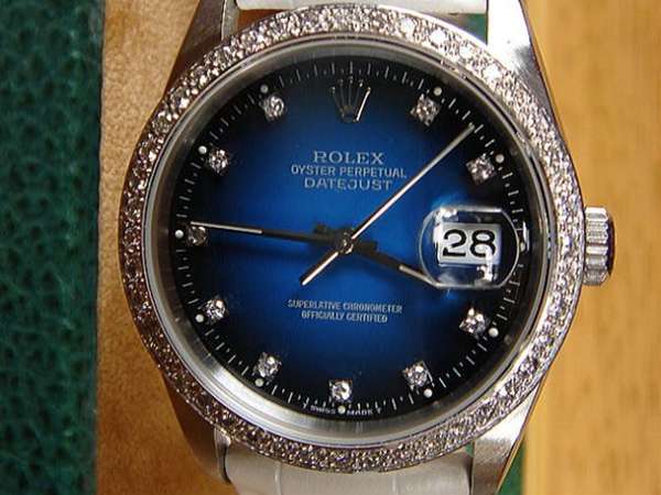 ◎1年保証書付■ROLEX デイトジャスト■10Pダイヤ ティファニーブルー