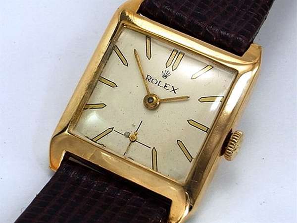 ロレックス スクエア 1920年代 メンズ K18YG OH証明書 | 時計の委託 