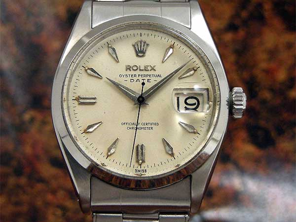 ロレックス オイスターパーペチュアルデイト Ref.6534 赤黒デイト 自動巻き | アンティーウオッチマンはROLEX（ロレックス ）・OMEGA（オメガ）・TUDOR（チュードル）などアンティーク腕時計の委託通販専門店—時計の委託・アンティーウオッチマン