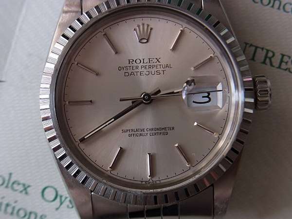 極上品 ＲＯＬＥＸ ロレックス デイトジャスト 16030 シルバー トリチウム