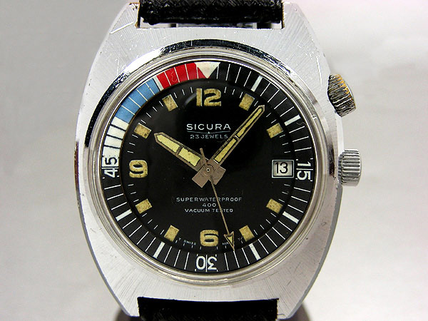 一部予約！】 整備済 シクラダイバー Sicura Diver紳士用腕時計 手巻 