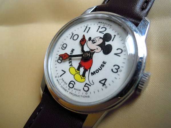 BRADLEYブラッドレイ最高級17石ミッキーマウス手巻時計 - 腕時計(アナログ)