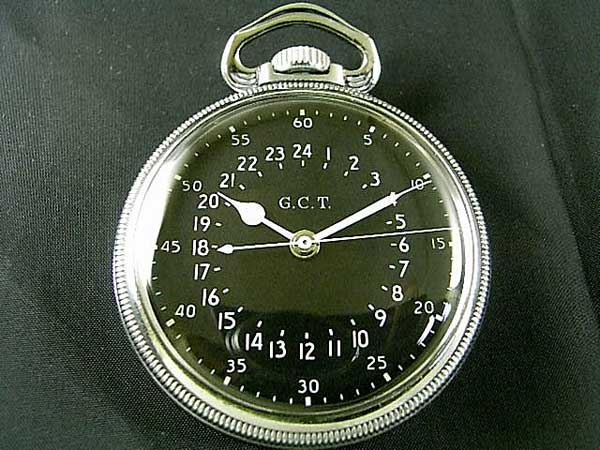 ハミルトン HAMILTON 24時間表示 軍用懐中時計 G.C.T | アンティー 