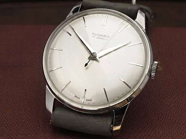 買取 TUGARIS スイス製 ビンテージ 17石メンズ手巻き時計 稼動 ベルト未使用